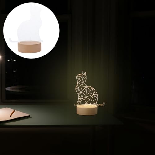 Lámpara de Mesa LALAFINA con Luz LED 3D de Gato miniatura 7