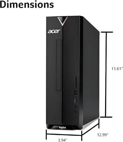 Image of Acer Aspire SFF Desk Business Desktop Computer, Intel Core i5(10-Cores /16-Threads), 16GB RAM, 512GB PCIe + 500GB Portable HDD, Small Form Factor, 2-Monitor Support 4K, Wi-Fi, Keyboard & Mouse, Win 11