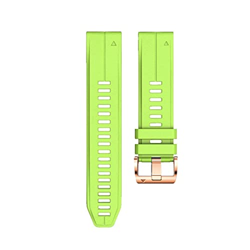 Bracelets de montre 20 mm pour Fenix 5s Plus silicone vert et or rose
