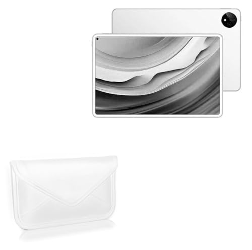 BoxWave Case Compatible with Huawei MatePad Pro 11 (2024) - Elite Leather Messenger Pouch, Synthetic Leather Cover Case Envelope Design - Ivory White