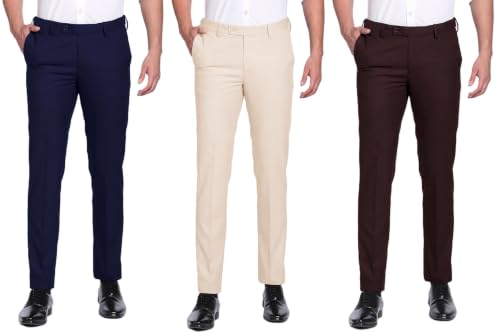 Image of Men's Slim Fit Formal Trousers | Office & Business Wear Pants For Men
