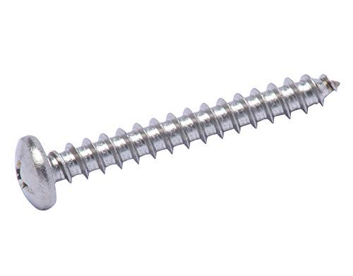 Tornillos para madera Bolt Dropper de acero inoxidable con cabeza tipo Pan de 10 x 1-1/2 pulgadas, Phillips, paquete de 50 miniatura 6