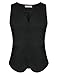 Belle Poque Women Plus Size Vest Fashion Fitted Waistcoat Fall Winter Black Vest (Black, 2XL)