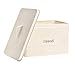 Harbour Housewares Vintage Metal Kitchen Bread Bin - Vintage Style Steel Kitchen Storage Caddy with Lid - 40cm - Cream