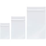 Plymor 2' x 3' (100), 3' x 4' (100), 4' x 6' (100), 4 Mil Variety Pack Heavy Duty Zipper Reclosable Plastic Bags