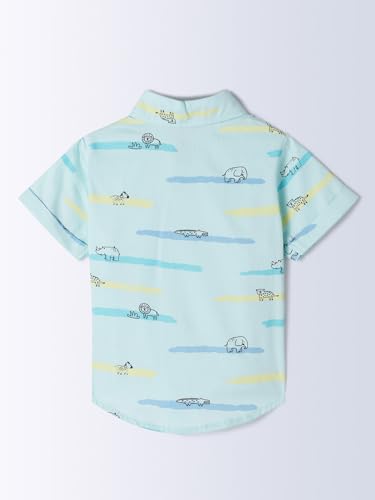 Image of Milou Girls 100% Cotton Stripes Allover Print Biowash Shorts | Soft & Breathable, Safe Dyes, Label-Free Comfort