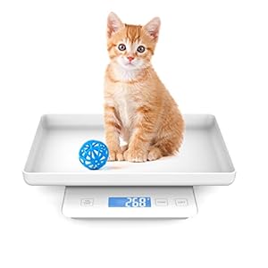 Digital Pet Scale to Monitor Puppy and Kitten Weight in Grams | 15Kgs Capacity | A Tray with 28 x 20cm Size | ± 1 Gram…
