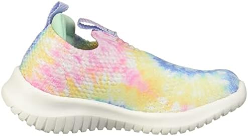Skechers Kids Girls Ultra-Flex Groovin Vibes Sneaker, Blue/Multi, 5 Toddler | Image 5