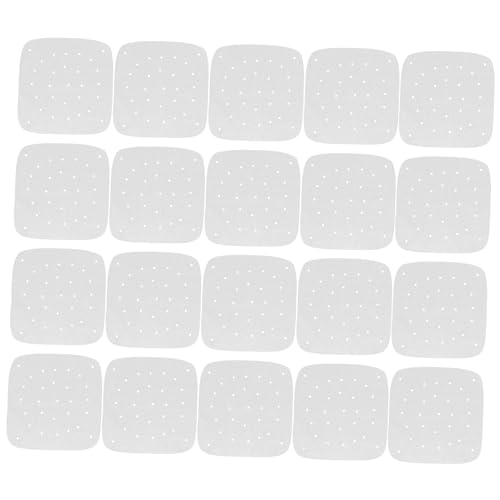 KICHOUSE 100pc Set Grease Paper Baking Paper Non-stick Steamer Liners Plant Silicone Oil Wood Pulp for Air Fryer Cooking