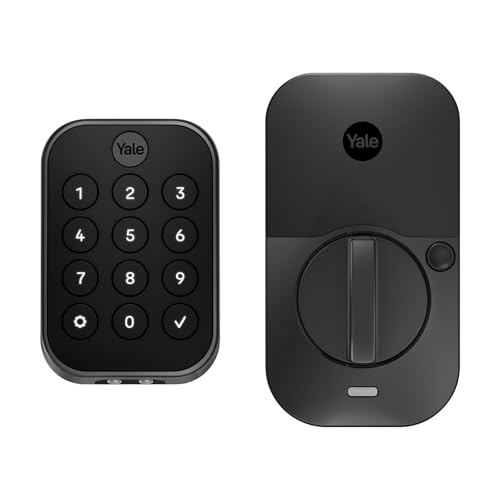 Yale Security Home Assure Lock 2 Deadbolt, Black Suede Keyless Entry Door Lock with Digital Touchscreen Keypad and Bluetooth Connectivity (No Wi-Fi), YRD430-BLE-BSP