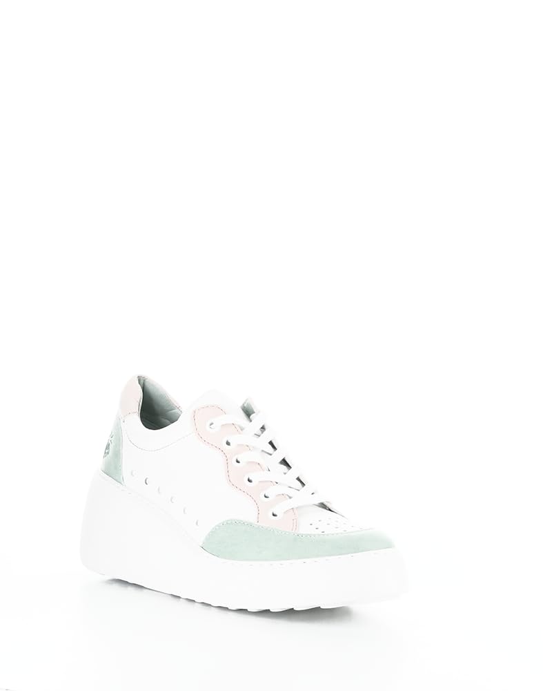 Fly London DERK742FLY, Sneaker Women's Fashion Shoes, Mint/Pale Pink/White, 9