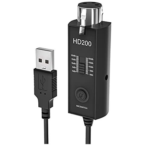 IUKUS USB Microphone Cable 6FT, USB to XLR Female Cord Mic Link Converter Cable XLR to USB Studio Audio Adapter Cable for Microphone/Recording Cover