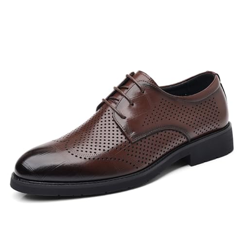 Men's Dress Shoes Formal Business Casual Oxford Shoes Non Slip Casual Work Derby Shoes for Men