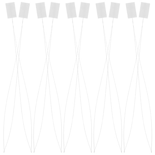 FIXOSHEE 10piezas Enhebradores De Hilo Para Agujas De Punto De Cruz y Cuentas Unidades Blancas Accesorios Para Bricolaje y Joyería