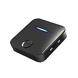 ★ 【Transmisor receptor 2 en 1】 El adaptador Bluetooth no es solo un transmisor, sino también un receptor. En el modo TX, puede escuchar música de forma inalámbrica desde su televisor, computadora y más. En el modo RX, sus auriculares con cable, altavoces y el viejo sistema estéreo inmediatamente tienen funciones inalámbricas y Bluetooth.