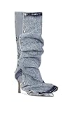 AZALEA WANG Imogine Stiletto Boot – Women’s Knee...