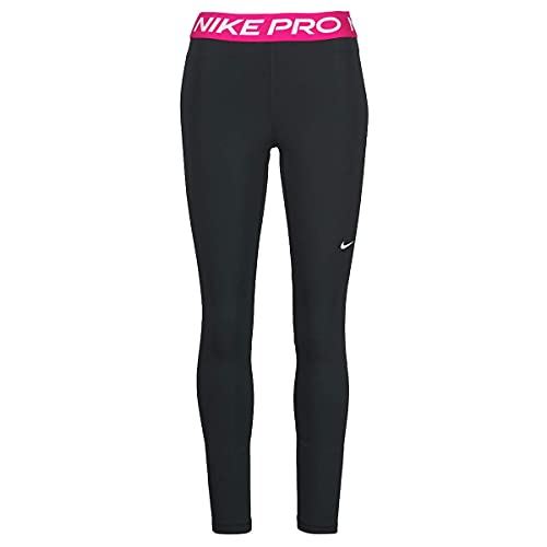 Nike Pro 365 Tight Leggings Damen Schwarz/Rose/Weiss - L - Leggings Pants