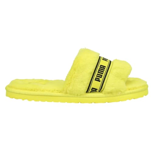 Chaussures d'été PUMA Fluff Bx Slide jaunes pour enfants