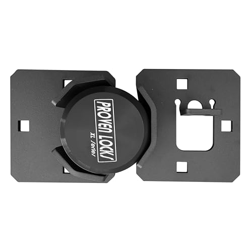 Proven Industries Puck Lock and Hasp Kit, Storage-Door Lock, Made in The USA, (Black)
