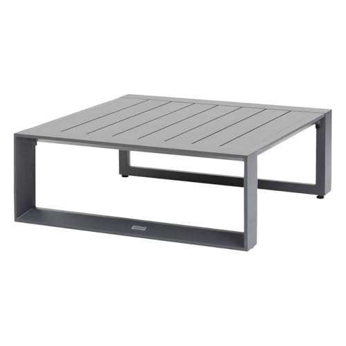 Hespéride - Table Basse de Jardin carrée Allure Graphite 79 x 79 x 30cm en Aluminium