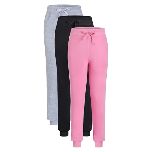 Victory League Girls Sweatpants, 3 Pack Joggers, Sweat Pants 7-16