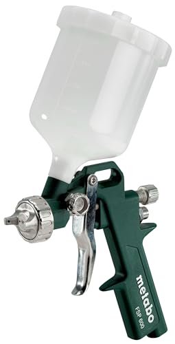 metabo Druckluft-Farbspritzpistole FSP 600-4.5 bar Arbeitsdruck, 240 l/min Luftbedarf, 0.6 kg - Stufenlos einstellbar, präzise Farbauftrag, für Wandgestaltung, Möbel, Zäune - Inkl. Zubehör