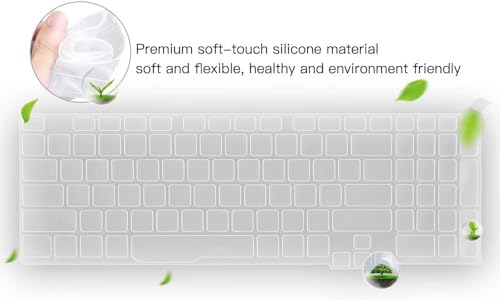 Image of Saco Keyboard Protector Cover for Asus TUF A15 (2025) 15.6 inch FA506NCG-HN199W Series - Ultra-Thin Silicone Keyboard Protector Skin for Asus TUF A15 Laptop