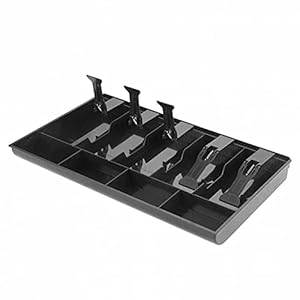Kassa Lade, 5 Grids/4 Coin Store Geld Munt Register Vervanging Lade Kassa Opberglade, Kassa Geldlade Vervanging (Zwart…