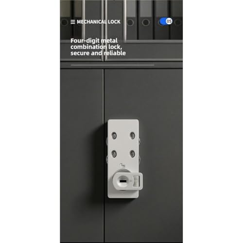Cadenas de sécurité antivol robuste avec clé de secours anti-oubli de code - 7