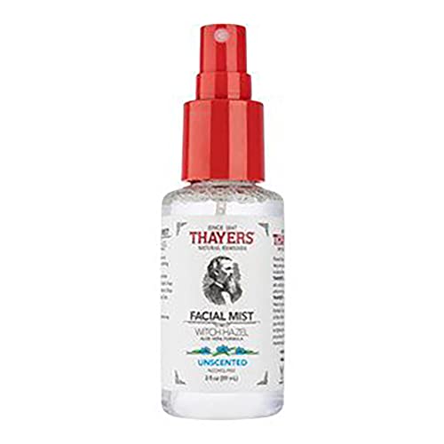 THAYERS Witch Hazel Facial Mist Toner with Aloe Vera, Unscented, Trial Size, 3 Ounce