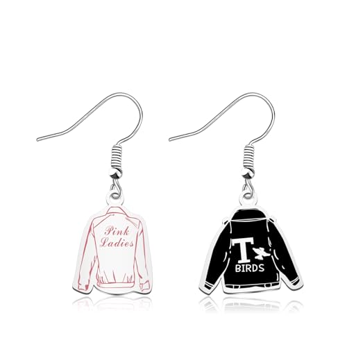 KEYCHIN Danny Musical Earrings Danny And Sandy Fans Gifts T Bird Pink Lady Jewelry Earrings Musical Merchandise