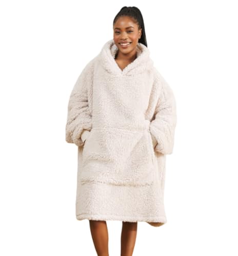 Wearable Blanket Adult Sherpa Blanket Hoodie Oversized Sweatshirt Cozy Snuggies for Women Men Gifts