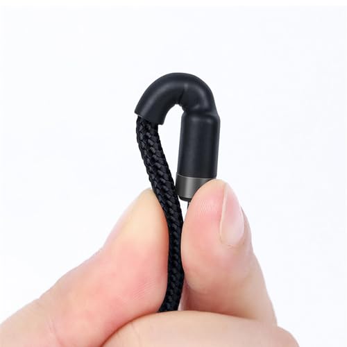 Cabo de 2 metros de Nylon BASEUS Turbo tipo C P/tipo C 60wats 3amp Cor Preto (2M - USB-C P/USB-C)
