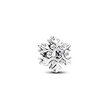 PANDORA Moments Schneeflocke Charm aus Sterling-Silber mit Zirkonia, Kompatibel Moments, 794249C01