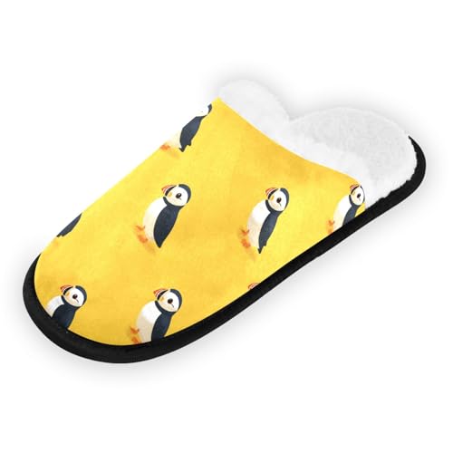 Puffins Yellow Cartoon Cute Slippers For Women Men Soft Memory Foam Non-Slip Animal Winter Indoor House Shoes Travel Slipper2