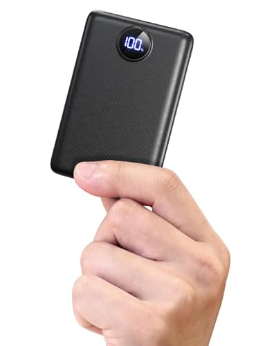 Power Bank 20000mAh, 22.5W Mini PowerBank USB-C Input & Output, PD 3.0 QC 3.0 Externe Handyakkus mit LED Display, Kompatibel mit iPhone 17 16 15 14 13