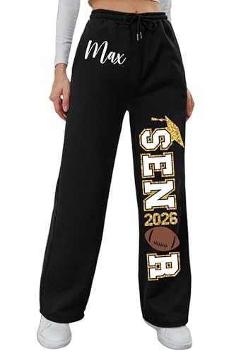 Personalized Senior Straight Leg Sweatpants Class of 2026, Custom Graduation Pants with Name