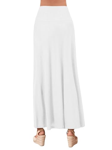 Sweet Hearts Maxi Skirt for Women- Comfy Foldover High Waist Long Flare A-Line Skirt Maxi Dress XS-3X Made in USA4