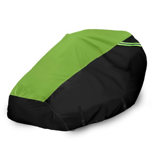 Riding Lawn Mower Cover with Bagger Attachment, Universal Fit Decks up to 54' with Bagger, 600D Oxford Cloth Riding Lawn Mower Cover with Windproof Buckle for Snow Rain Dust Hail Protection