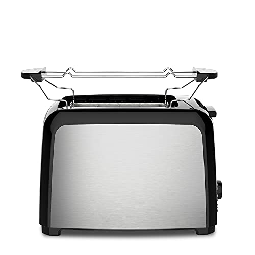 Slabo Toaster Edelstahl Automatik mit Brötchenaufsatz, Röstaufsatz, Defrost Funktion, Stopp-Taste, 5 Stufen - 750W… – Bild 3