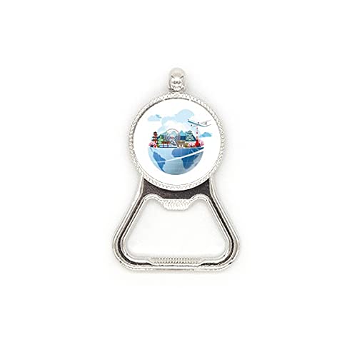 Décapsuleur en acier inoxydable robuste avec motif avion japonais Sakura - 2
