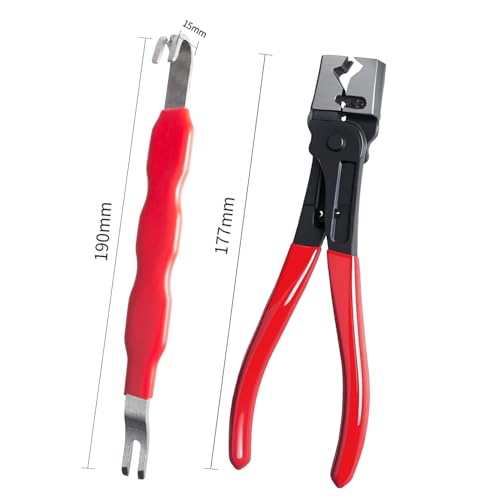 Image of 2 Pieces Electrical Disconnect Pliers for Cars, Car Hose Clamp Pliers and Electrical Connector Separator Tool