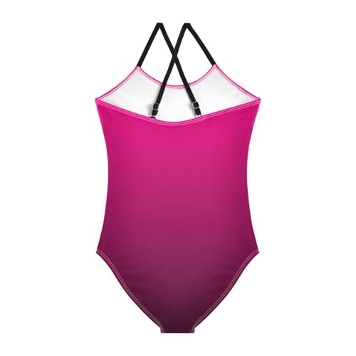 Red Black Gradient Bathing Suits for Girls Swimsuit Swimsuits One Piece Summer Beach Swimwear2