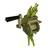 SCI Enameled Cast Aluminum Stainless Steel Blades Heavy Duty Manual Hand Crank Rotary String Bean Frencher/Slicer/Cutter with Clamp
