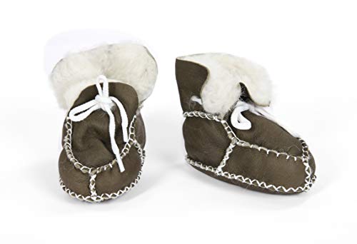 Shawnee Organic Indoor Baby Shoes Booties (Small, Green)