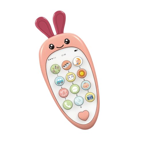 SUPVOX 1pc Simulated Phones Phone Music Smart Phone Bilingual Phone Cell Phone Plaything Pink Electronic Component