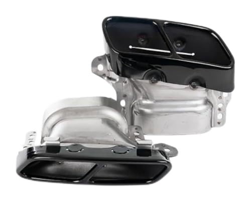 Silenciadores para A45 CLA45 GLA45 AMG cola de escape cuadrada de acero negro