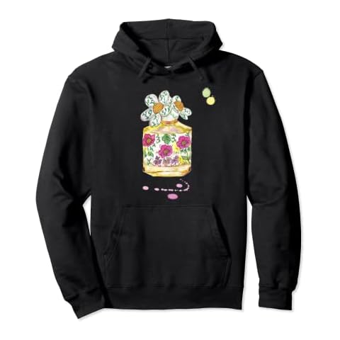 Designer Citrus Perfume Bottle Illustration Pullover Hoodie Cover