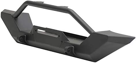 Smittybilt XRC Rock Crawler Winch Front Bumper with Grille Guard and D-ring Mounts (Black) - 76800