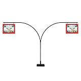 Curved Gondola Shelf Double Side Magnetic Store Aisle Sign Holder, Department Walkway Section Marker & Labeler for Store Shelving, 10 Pack